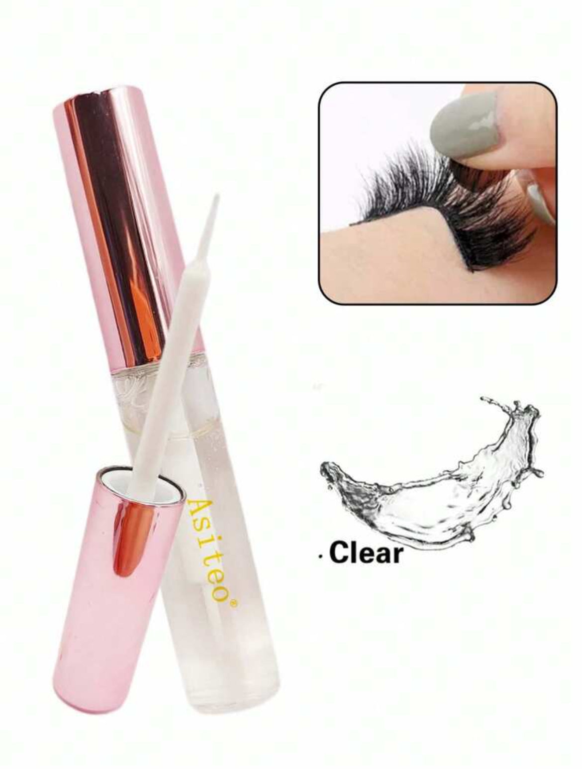 Asiteo 1 pièce 5ML colle à cils maquillage