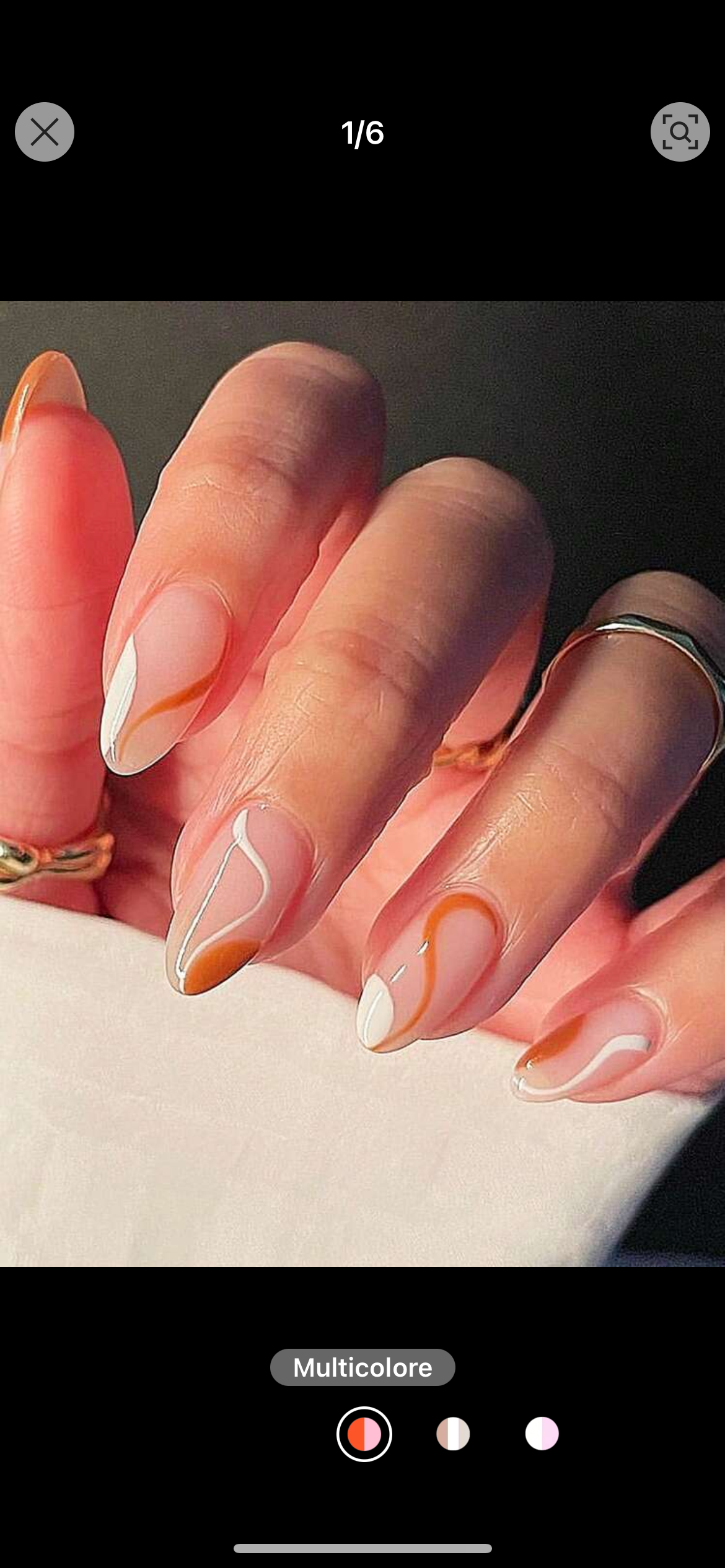 24 pièces Ongles blancs français moyen en forme d'amande à enclencher inclut une lime à ongles et un adhésif en gelée