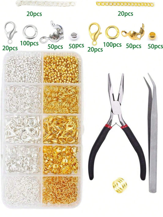 1 Boîte de Matériaux de Fabrication de Bijoux