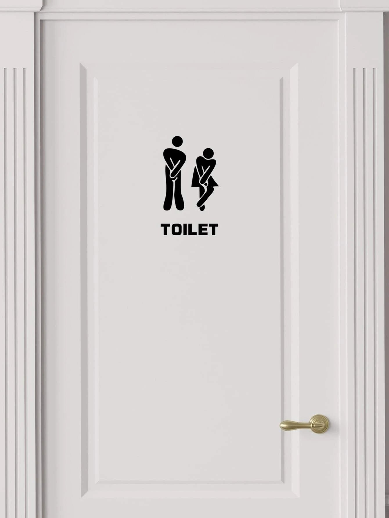 1 pièce Autocollant mural imperméable avec inscription drôle "Toilettes",