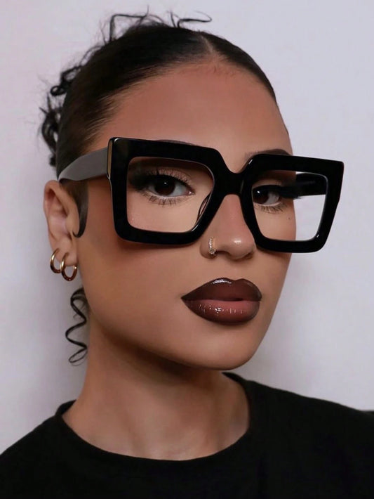 1 paire de lunettes noires en  anti-lumière bleue, accessoires pour femmes