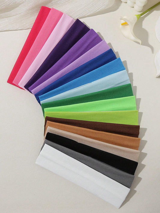 18 pièces Bandeau pour femmes multicolores