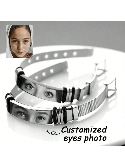 1 pièce Bracelet en acier inoxydable personnalisable