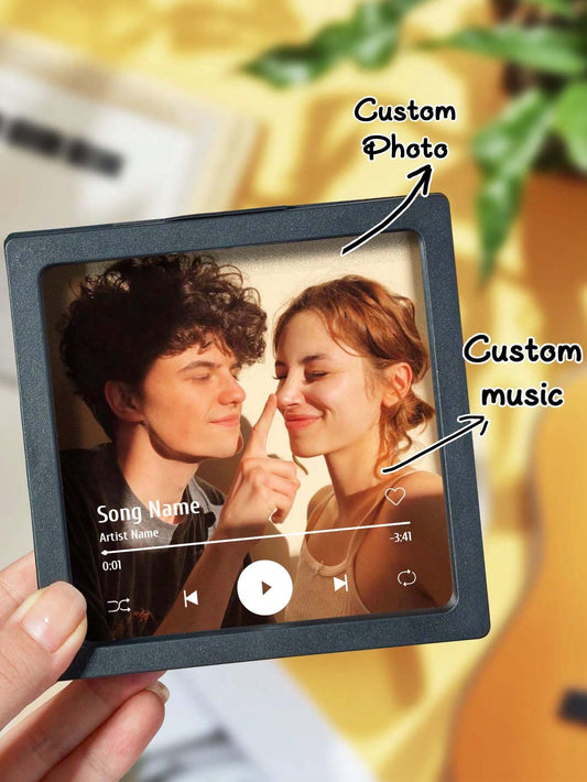 1 pièce Aimant de réfrigérateur personnalisé avec album de musique, peut jouer des chansons