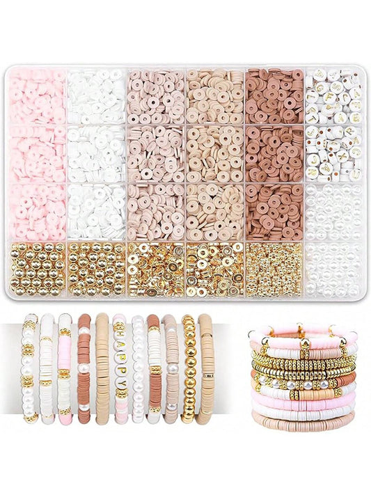 1 Kit 2370 de perles pour fabriquer des bracelets