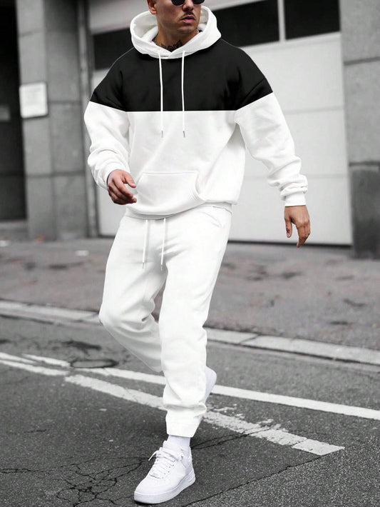 Ensemble homme pantalon et sweat-shirt à capuche