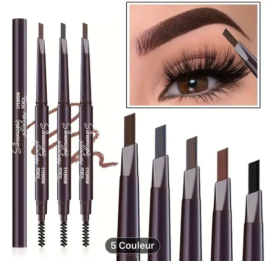 Pinceau à Sourcils et Eyeliner Doux à Double Tête, Étanche et Anti-Taches, Non Teintant