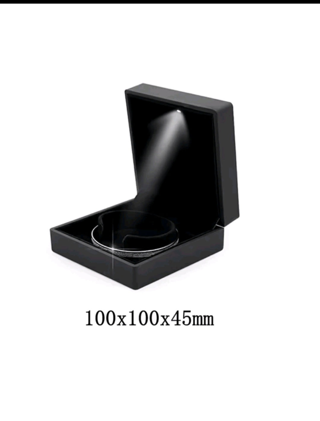 1 pièce / boîte de rangement pour bijoux avec lumière led